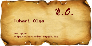 Muhari Olga névjegykártya
